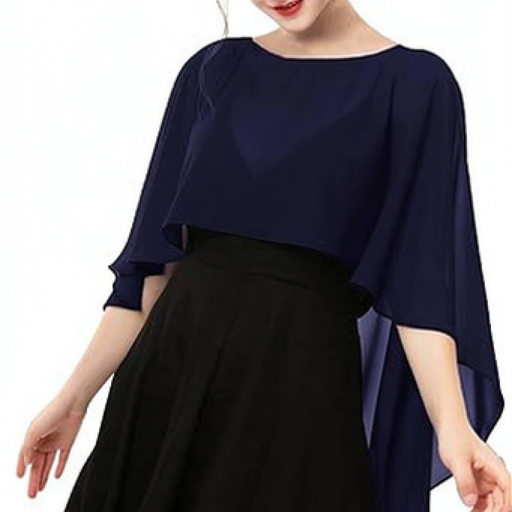Stole Wedding Shawl - Damenmode Chiffon-Schal Elegantes Capelet Transparente Hochzeits-Decke