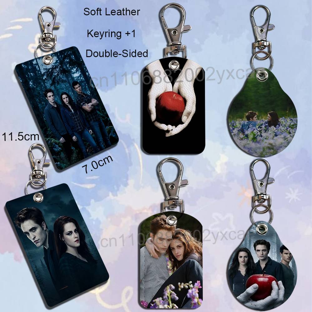Lanyard Badge Holder - Film T-Twilight TV-Serie Leder-Schlüsselanhänger mit Ausweishalter
