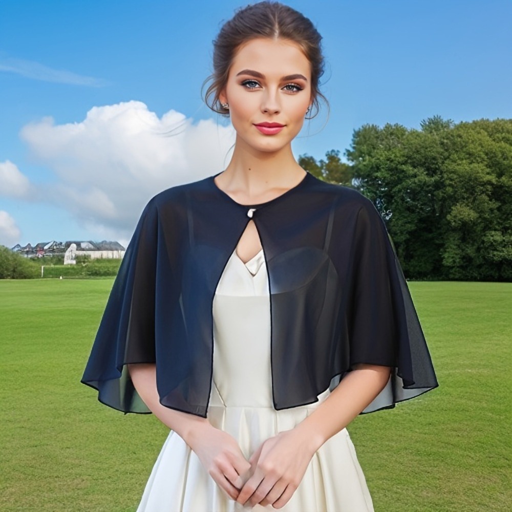 Stole Wedding Shawl - Vintage Transparenter Chiffon-Capelet Leichtes Design Eleganter