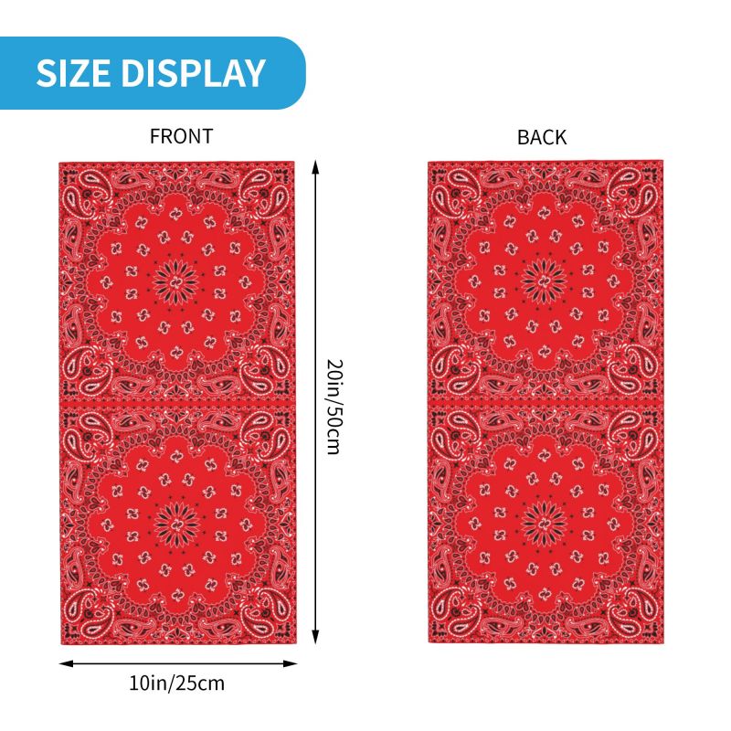 Rotes Paisley-Kunst-Bandana-Mu – Neck Warmer Tube Bewertung und Preis